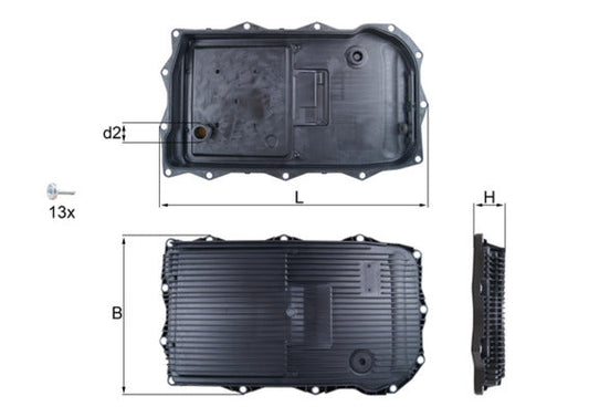 Mahle HX184KIT - Oil Sump, automatic transmission