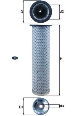 Mahle LXS214 - Secondary Air Filter