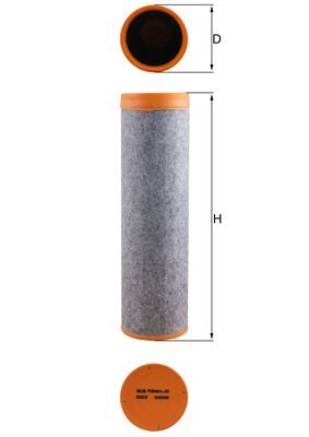 Mahle LXS7120 - Secondary Air Filter