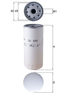 Mahle OC370 - Oil Filter