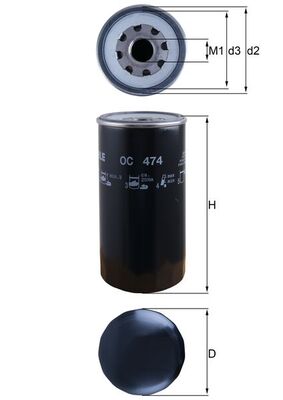Mahle OC474 - Oil Filter