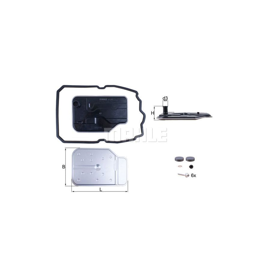 Mahle Original Hx 230 Kit Hydraulic Filter, Automatic Transmission