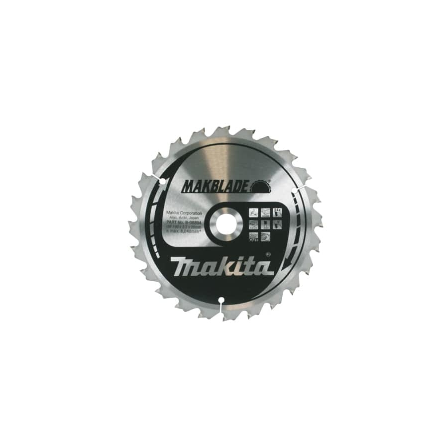 Makita MAKB08894 B-08894 Mitre Saw Blade 190 x 20mm x 24T