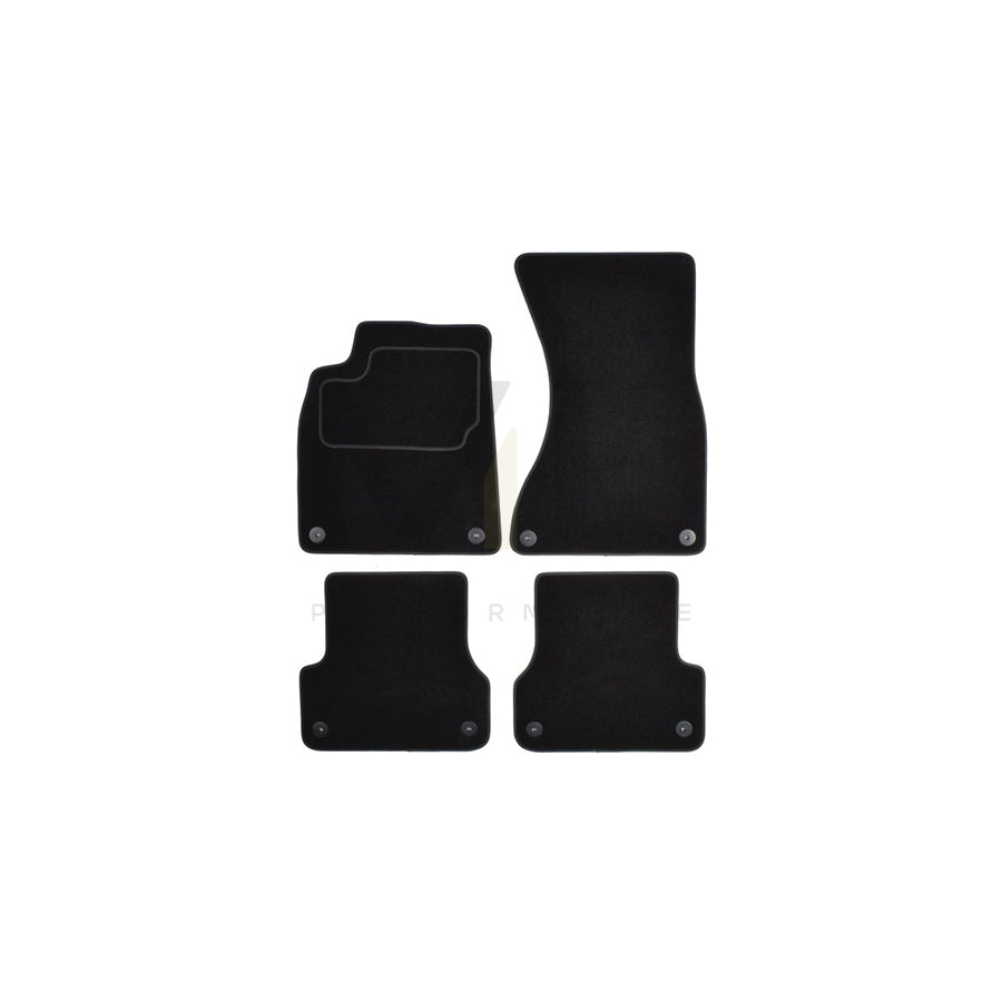 MAMMOOTH A041 AUD195 PRM 01 Floor mat set for AUDI A7 Sportback (4GA, 4GF) Textile, Front and Rear, Quantity: 4, Black