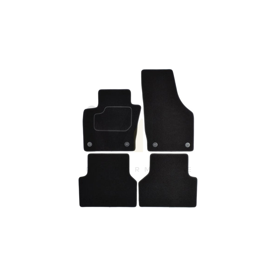 MAMMOOTH A041 AUD225 PRM 01 Floor mat set for AUDI Q3 (8UB, 8UG) Textile, Front and Rear, Quantity: 4, Black