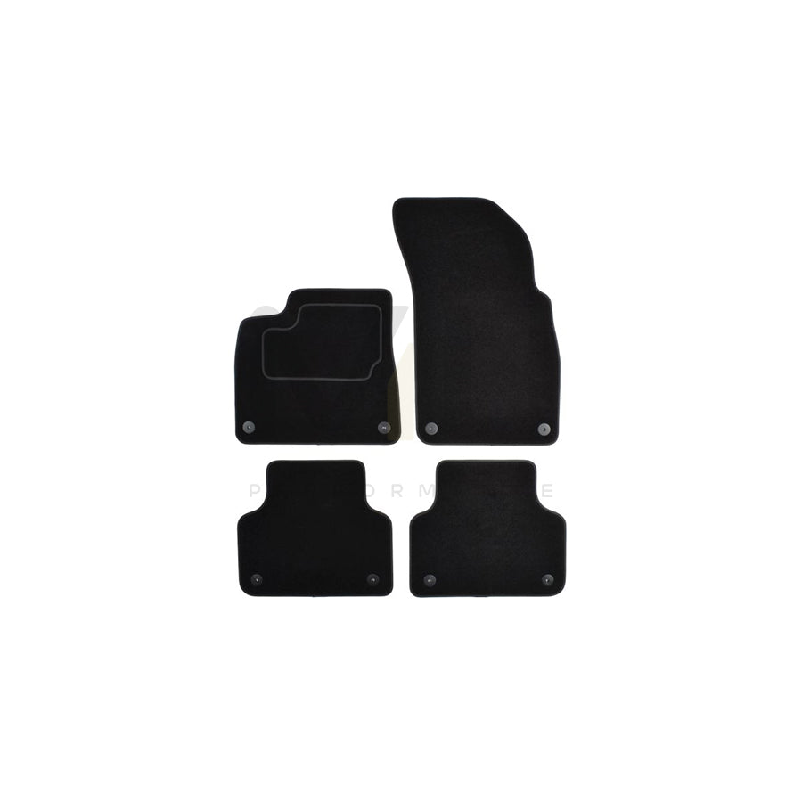 MAMMOOTH A041 AUD236 PRM 01 Floor mat set for AUDI Q7 (4MB) Textile, Front and Rear, Quantity: 4, Black