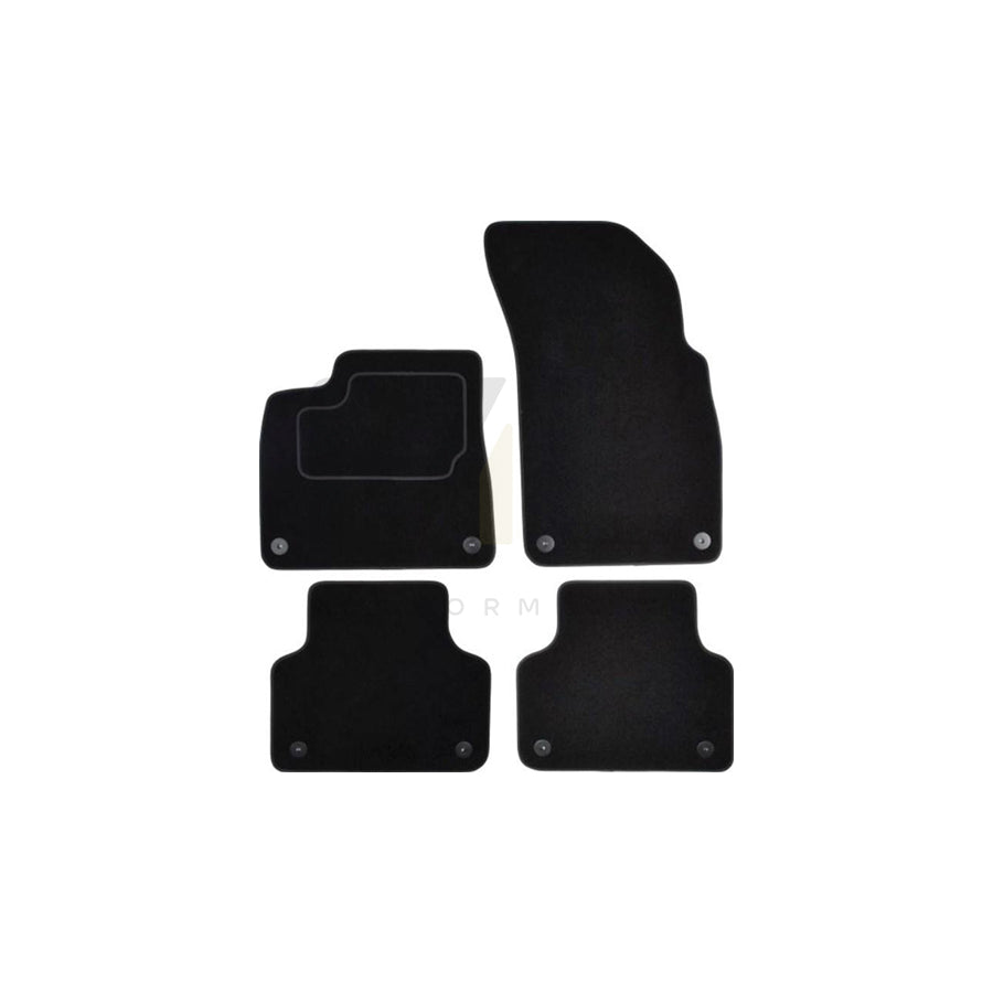 MAMMOOTH A041 AUD241 PRM 01 Floor mat set Textile, Front and Rear, Quantity: 4, Black
