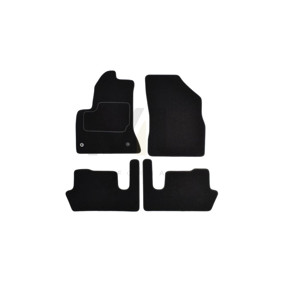 MAMMOOTH A041 CIT120 PRM 01 Floor mat set for CITROﾃ起 C4 I Picasso (UD) Textile, Front and Rear, Quantity: 4, Black