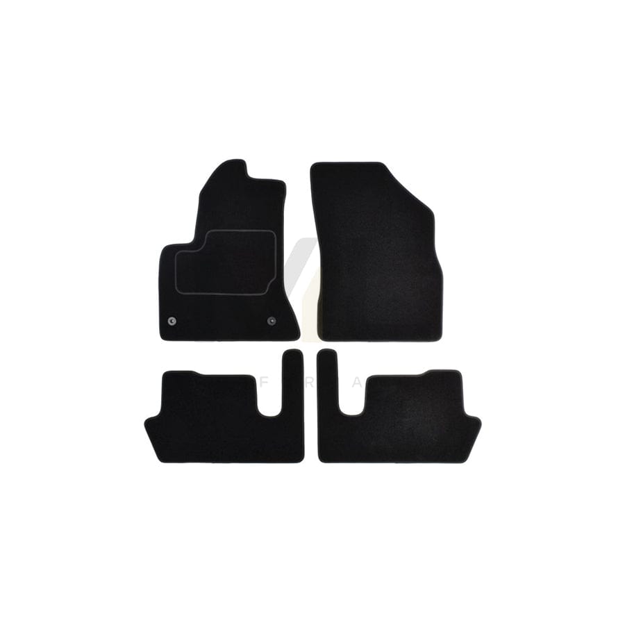 MAMMOOTH A041 CIT125 PRM 01 Floor mat set for CITROﾃ起 C4 I Picasso (UD) Textile, Front and Rear, Quantity: 4, Black