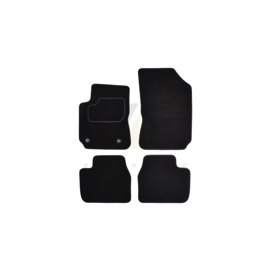 MAMMOOTH A041 CIT142 PRM 01 Floor mat set for CITROﾃ起 C4 II Cactus Textile, Front and Rear, Quantity: 4, Black