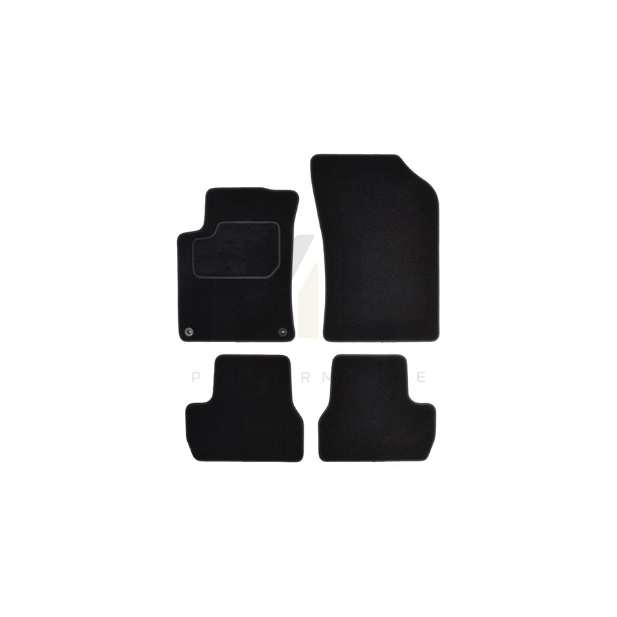 MAMMOOTH A041 CIT215 PRM 01 Floor mat set Textile, Front and Rear, Quantity: 4, Black