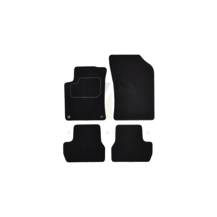 MAMMOOTH A041 CIT220 PRM 01 Floor mat set for CITROﾃ起 DS3 Convertible Textile, Front and Rear, Quantity: 4, Black