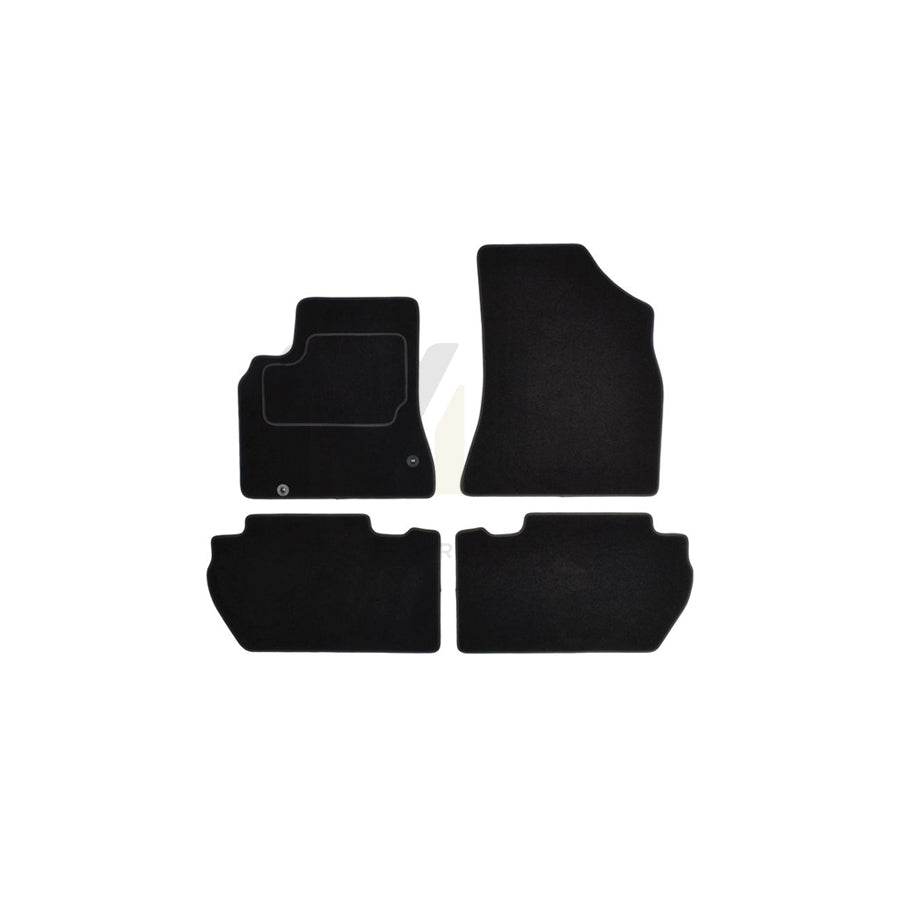 MAMMOOTH A041 CIT50 PRM 01 Floor mat set for CITROﾃ起 Berlingo II (B9) Textile, Front and Rear, Quantity: 4, Black