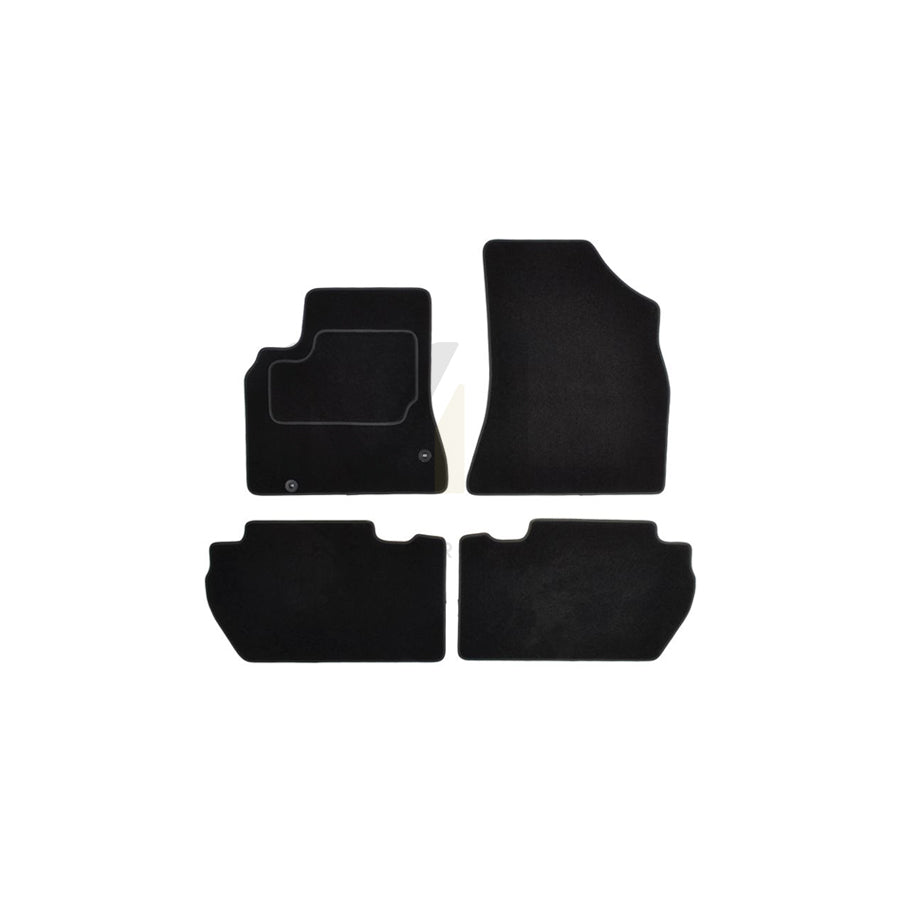 MAMMOOTH A041 CIT55 PRM 01 Floor mat set for CITROﾃ起 Berlingo II (B9) Textile, Front and Rear, Quantity: 4, Black