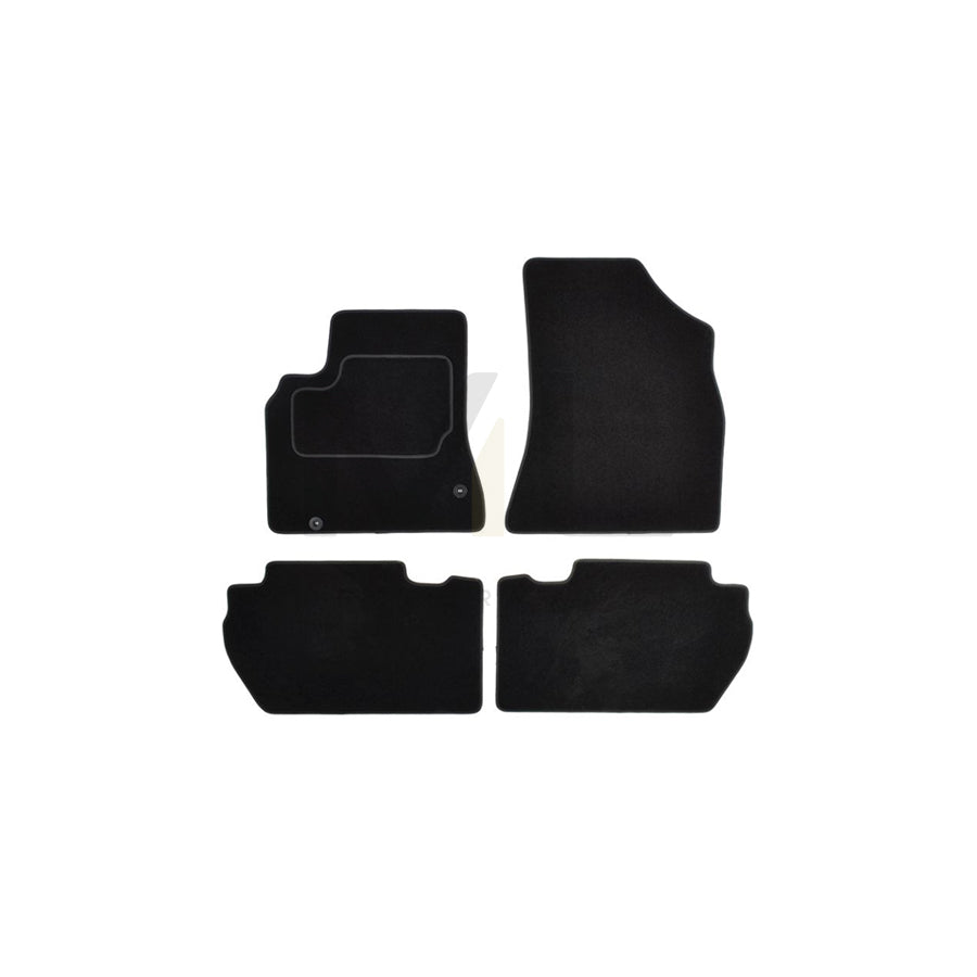MAMMOOTH A041 CIT60 PRM 01 Floor mat set for CITROﾃ起 Berlingo II (B9) Textile, Front and Rear, Quantity: 4, Black