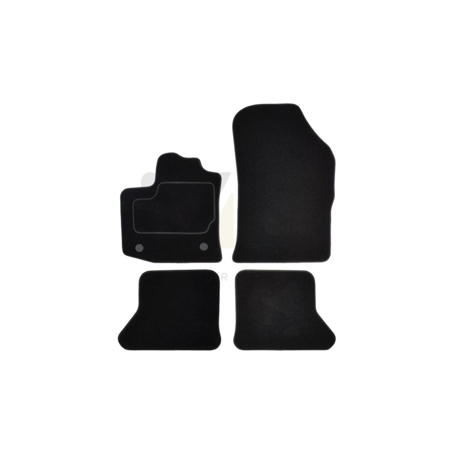 MAMMOOTH A041 DAC10 PRM 01 Floor mat set for DACIA Dokker Estate (KE_) Textile, Front and Rear, Quantity: 4, Black