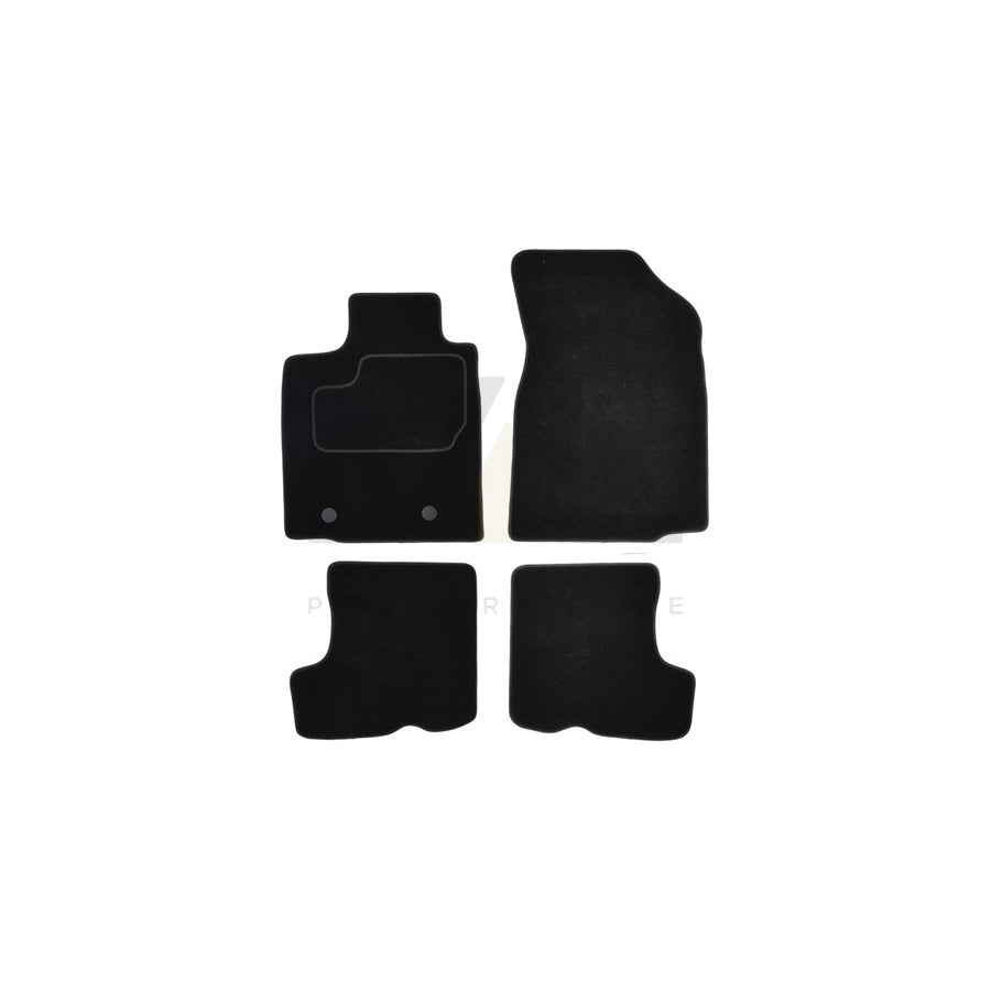 MAMMOOTH A041 DAC65 PRM 01 Floor mat set Textile, Front and Rear, Quantity: 4, Black