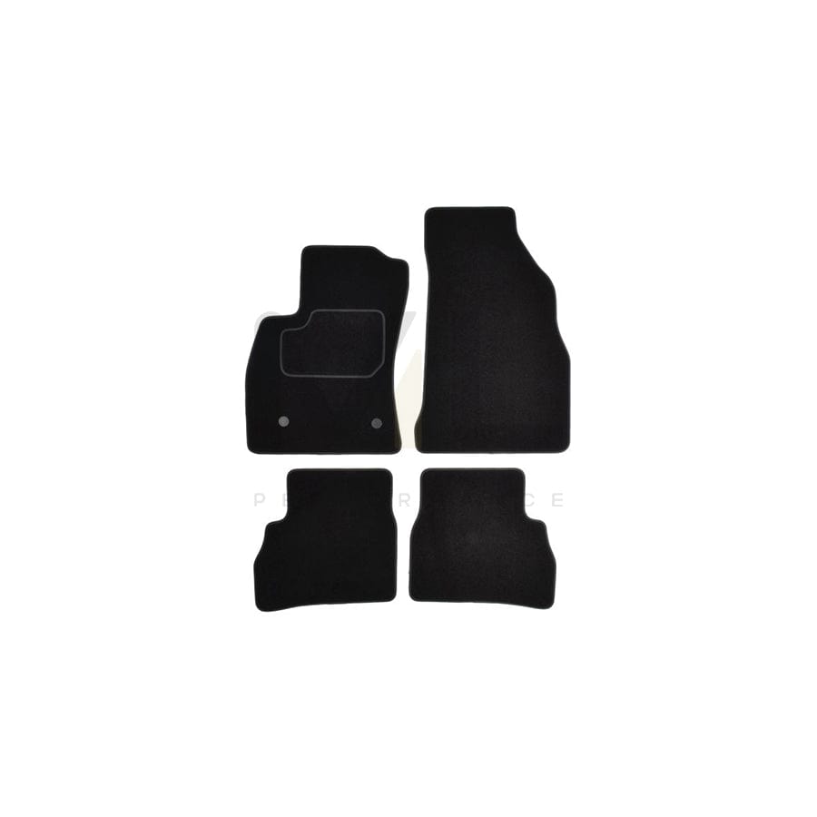 MAMMOOTH A041 FIA112 PRM 01 Floor mat set for FIAT Doblo II Box Body / Estate (263) Textile, Front and Rear, Quantity: 4, Black