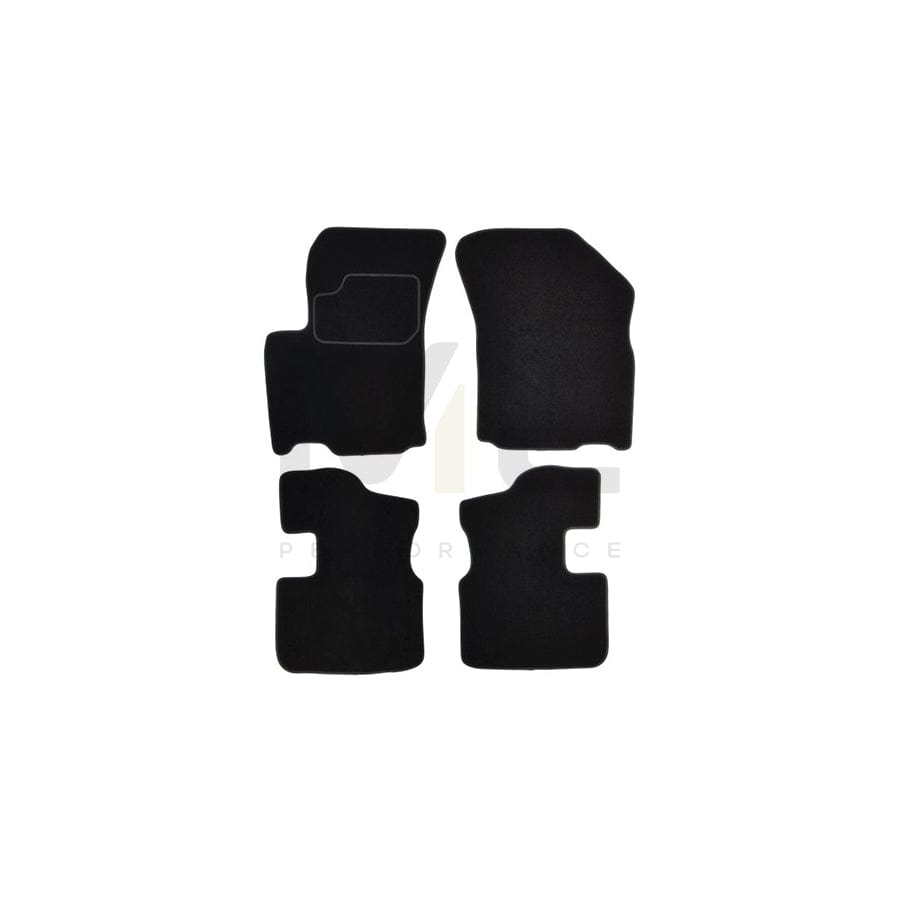 MAMMOOTH A041 FIA245 PRM 01 Floor mat set for FIAT Sedici (FY) Textile, Front and Rear, Quantity: 4, Black