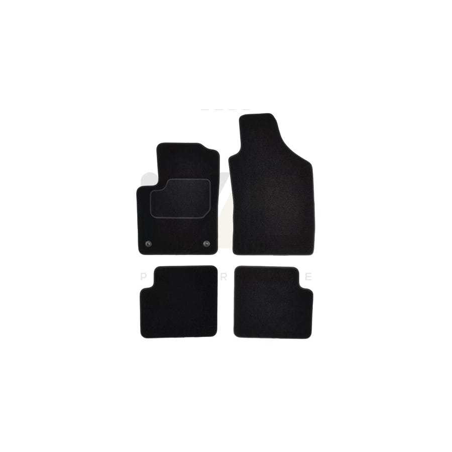 MAMMOOTH A041 FIA30 PRM 01 Floor mat set Textile, Front and Rear, Quantity: 4, Black