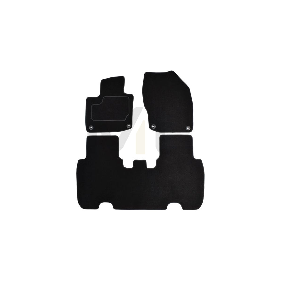MAMMOOTH A041 HON115 PRM 01 Floor mat set for HONDA Civic IX Hatchback (FK) Textile, Front and Rear, Quantity: 3, Black