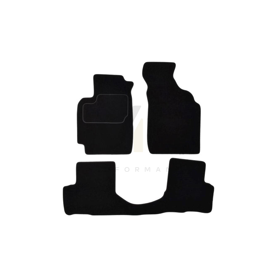 MAMMOOTH A041 HON180 PRM 01 Floor mat set for HONDA HR-V I (GH) Textile, Front and Rear, Quantity: 3, Black
