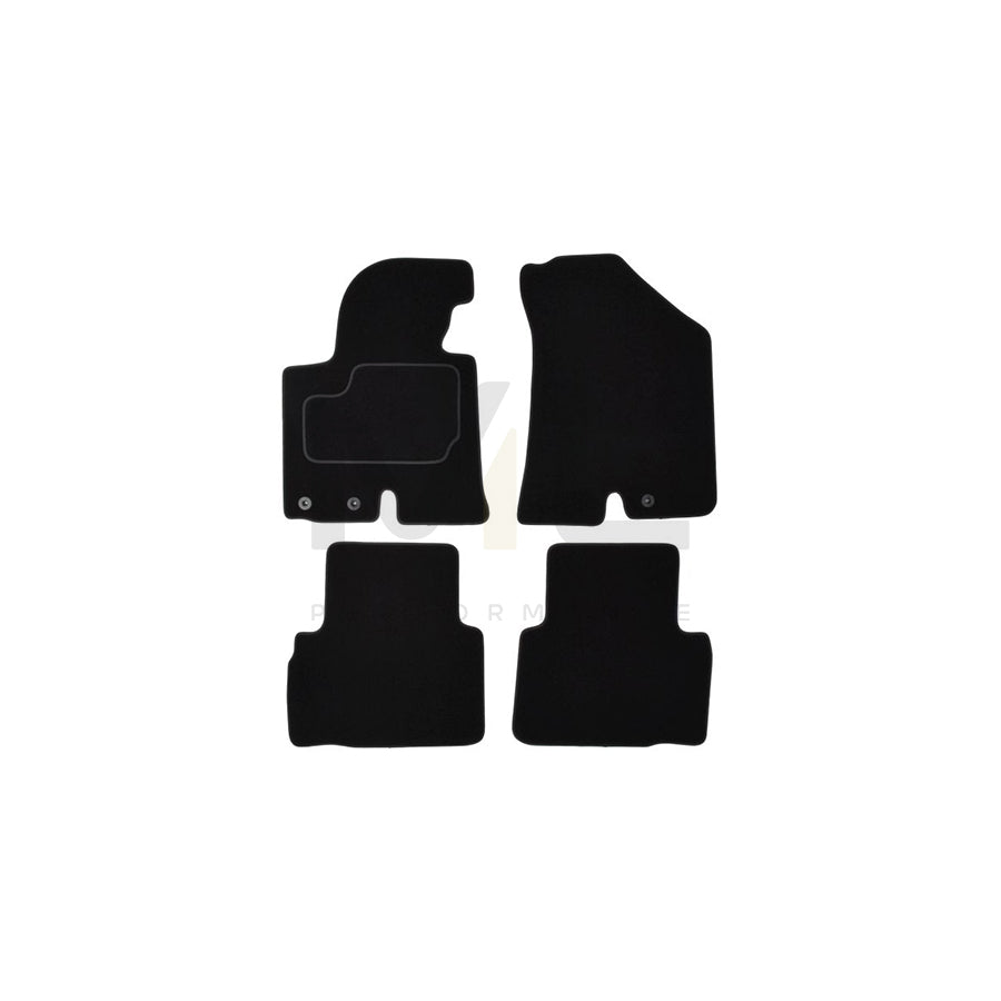 MAMMOOTH A041 HYU100 PRM 01 Floor mat set for HYUNDAI ix35 (LM, EL, ELH) Textile, Front and Rear, Quantity: 4, Black