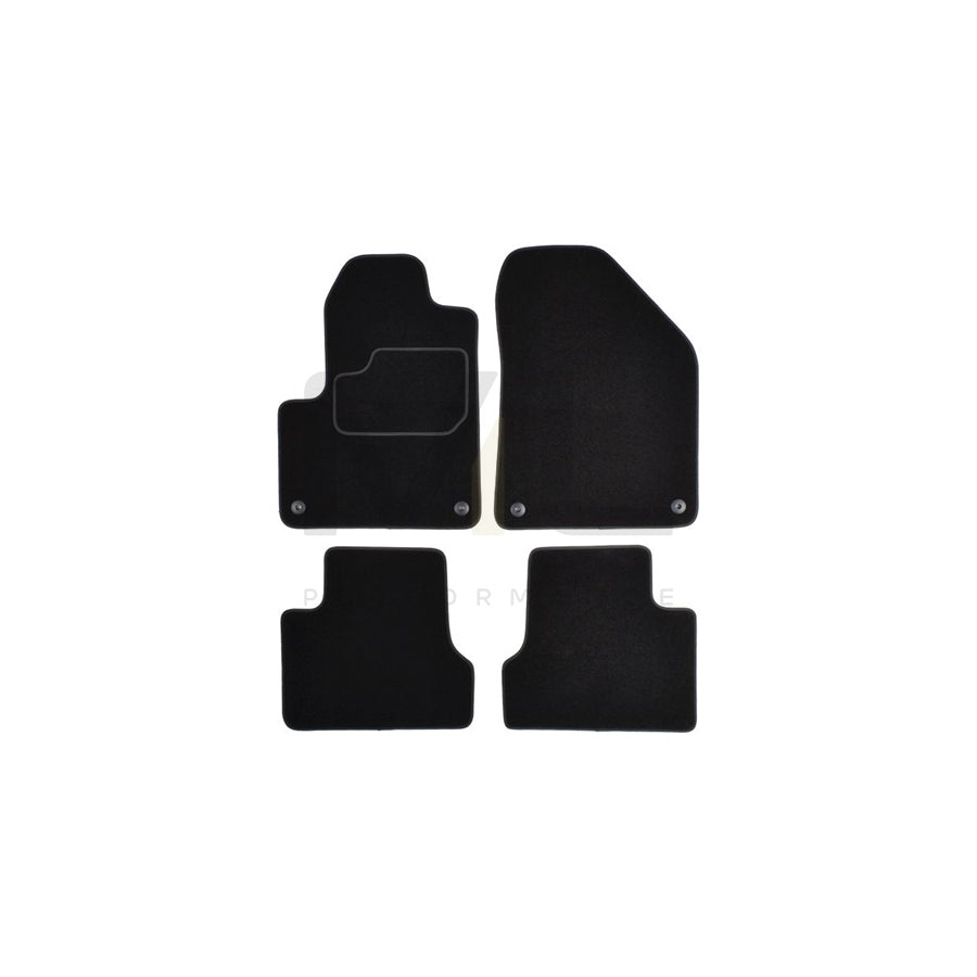 MAMMOOTH A041 JEP18 PRM 01 Floor mat set for JEEP Cherokee V (KL) Textile, Front and Rear, Quantity: 4, Black