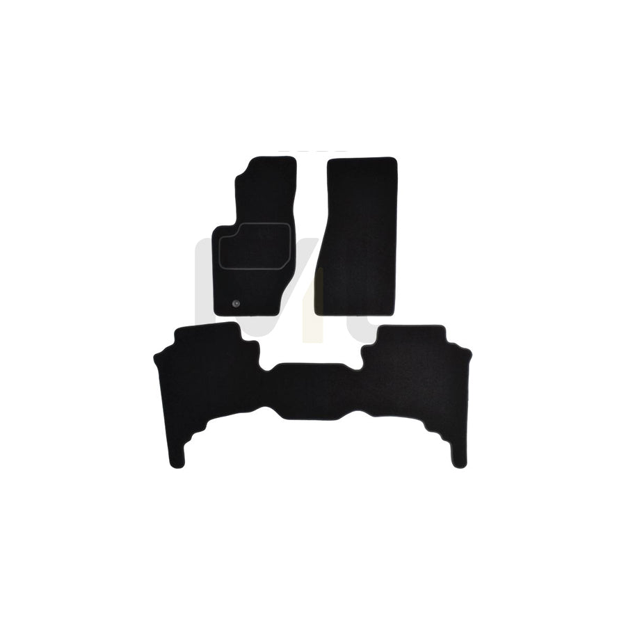 MAMMOOTH A041 JEP20 PRM 01 Floor mat set for JEEP Commander (XK, XH) Textile, Front and Rear, Quantity: 3, Black