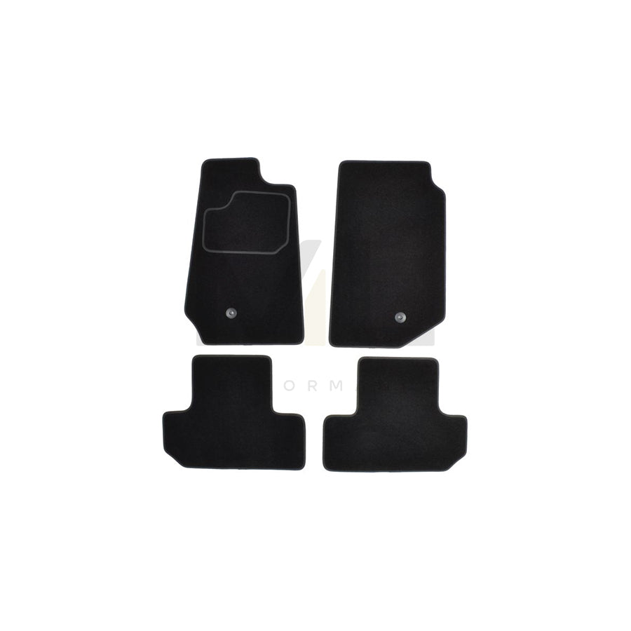 MAMMOOTH A041 JEP70 PRM 01 Floor mat set for JEEP Wrangler III Off-Road (JK) Textile, Front and Rear, Quantity: 4, Black