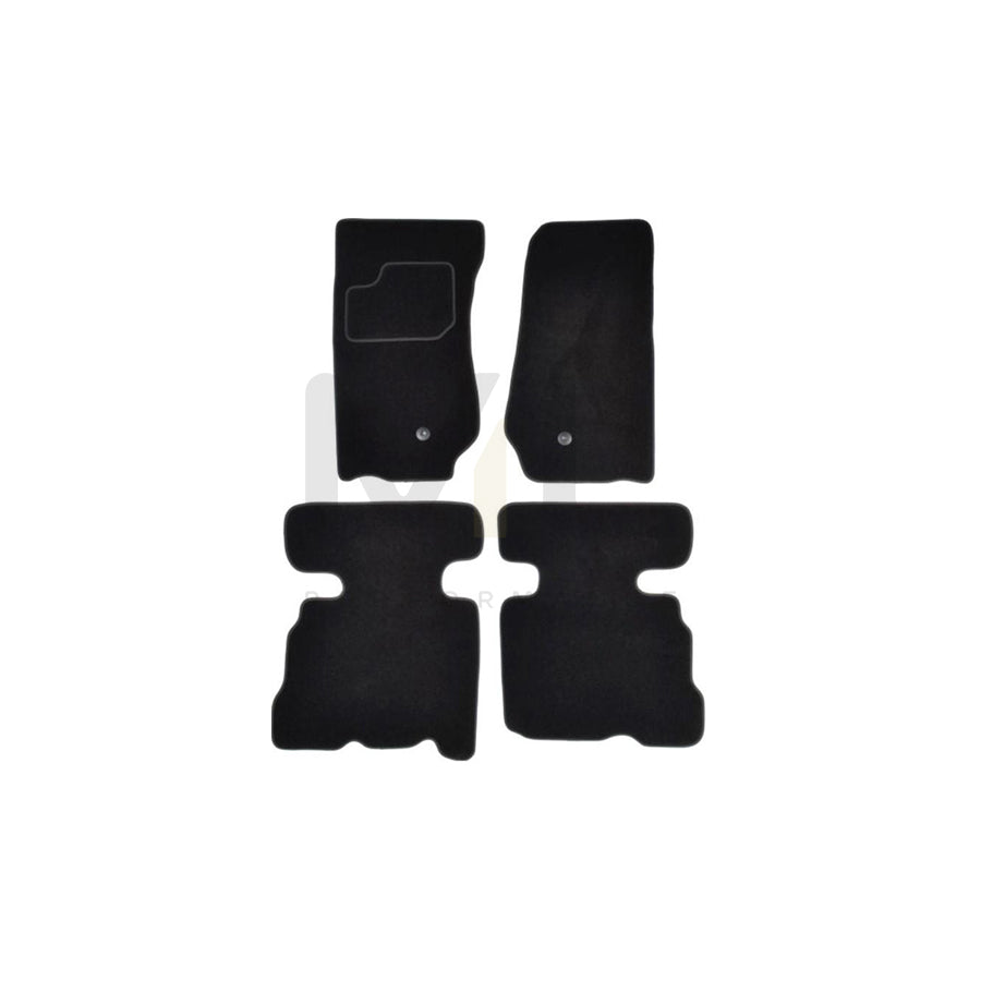 MAMMOOTH A041 JEP75 PRM 01 Floor mat set for JEEP Wrangler III Off-Road (JK) Textile, Front and Rear, Quantity: 4, Black