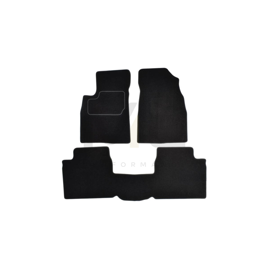MAMMOOTH A041 KIA115 PRM 01 Floor mat set for KIA Opirus (GH) Textile, Front and Rear, Quantity: 3, Black