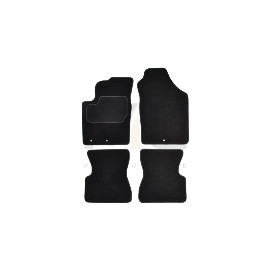 MAMMOOTH A041 KIA125 PRM 01 Floor mat set for KIA Picanto I (SA) Textile, Front and Rear, Quantity: 4, Black