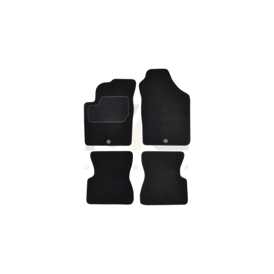 MAMMOOTH A041 KIA130 PRM 01 Floor mat set for KIA Picanto I (SA) Textile, Front and Rear, Quantity: 4, Black
