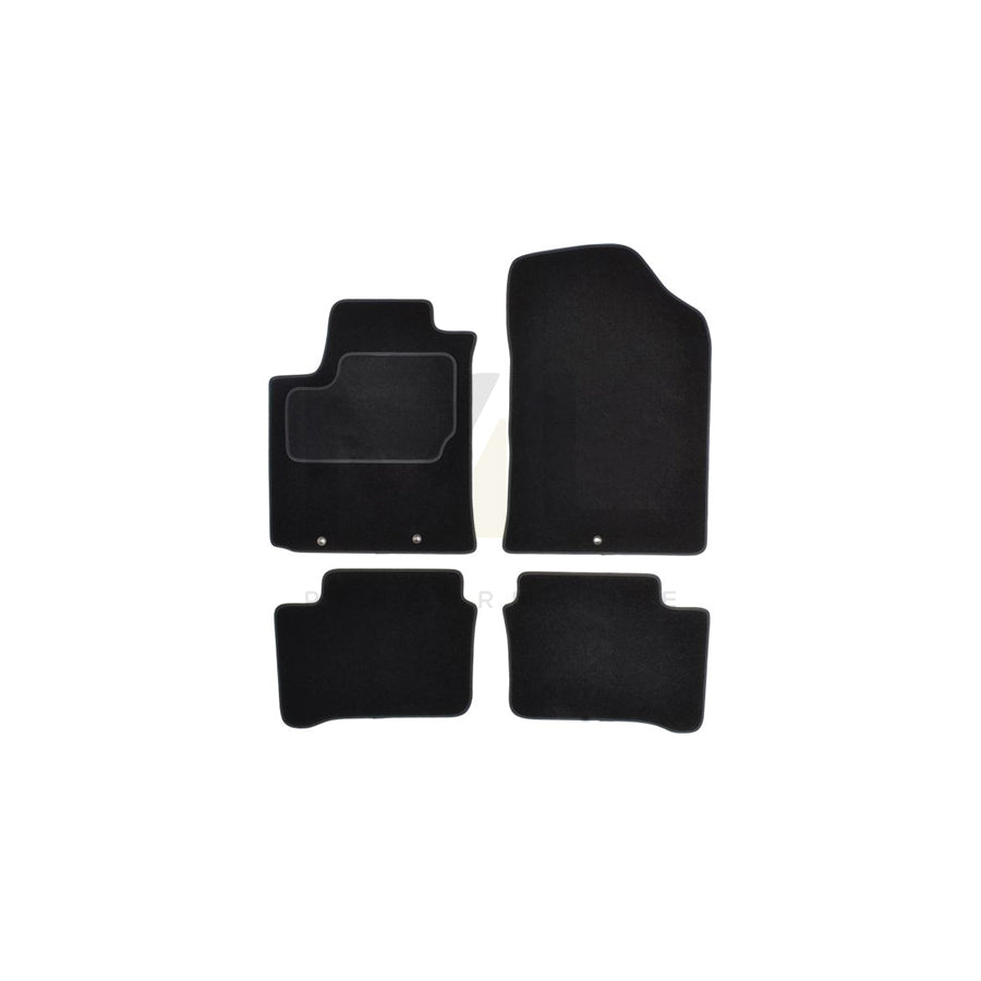 MAMMOOTH A041 KIA140 PRM 01 Floor mat set for KIA Picanto II (TA) Textile, Front and Rear, Quantity: 4, Black