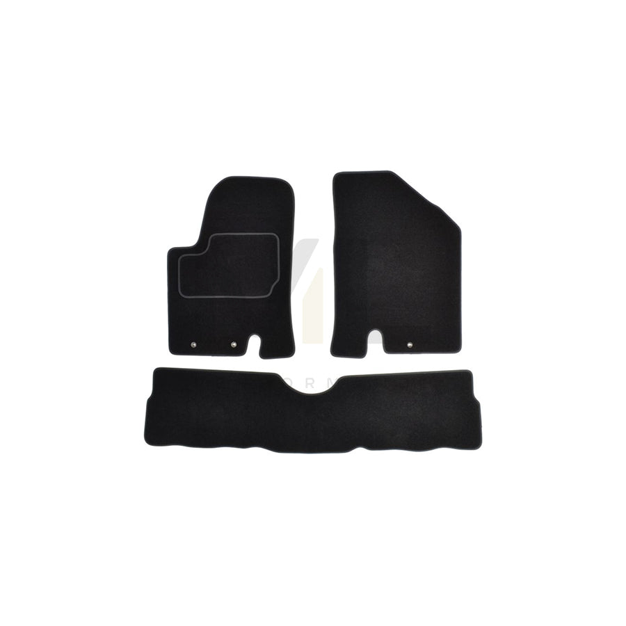 MAMMOOTH A041 KIA165 PRM 01 Floor mat set for KIA Soul I (AM) Textile, Front and Rear, Quantity: 3, Black