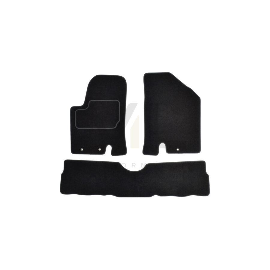 MAMMOOTH A041 KIA170 PRM 01 Floor mat set for KIA Soul I (AM) Textile, Front and Rear, Quantity: 3, Black