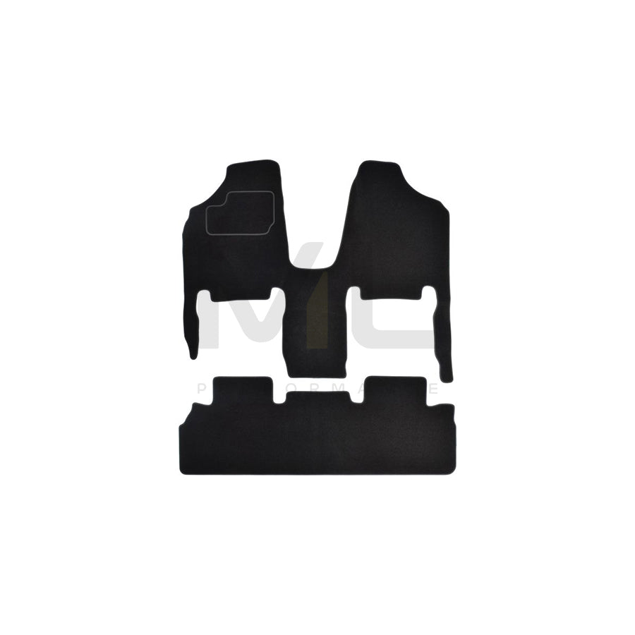 MAMMOOTH A041 KIA20 PRM 01 Floor mat set for KIA Sedona II (VQ) Textile, Front and Rear, Quantity: 3, Black