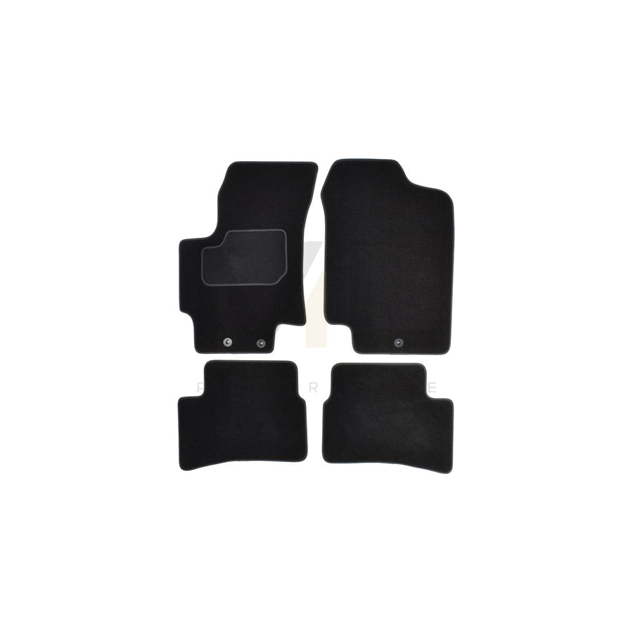 MAMMOOTH A041 KIA215 PRM 01 Floor mat set for KIA Rio II Saloon (JB) Textile, Front and Rear, Quantity: 4, Black