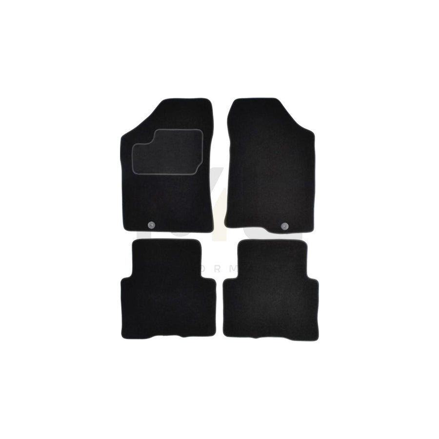 MAMMOOTH A041 KIA35 PRM 01 Floor mat set for KIA Carens III (UN) Textile, Front and Rear, Quantity: 4, Black