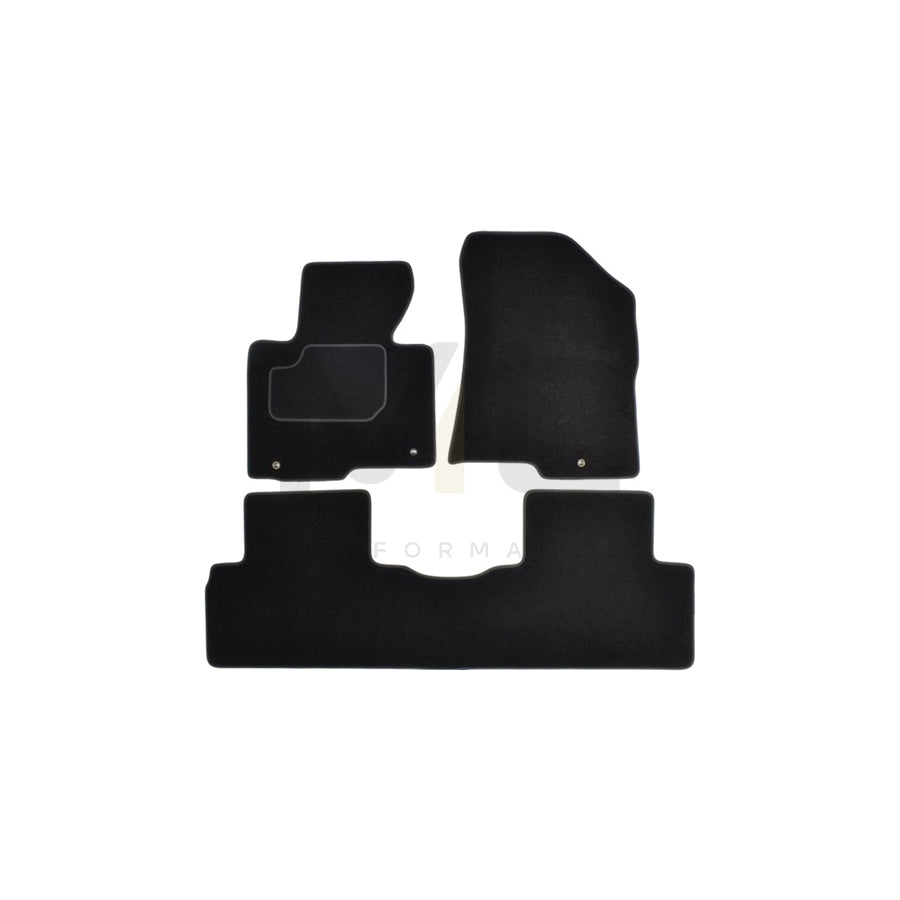 MAMMOOTH A041 KIA50 PRM 01 Floor mat set for KIA Carens IV (RP) Textile, Front and Rear, Quantity: 3, Black