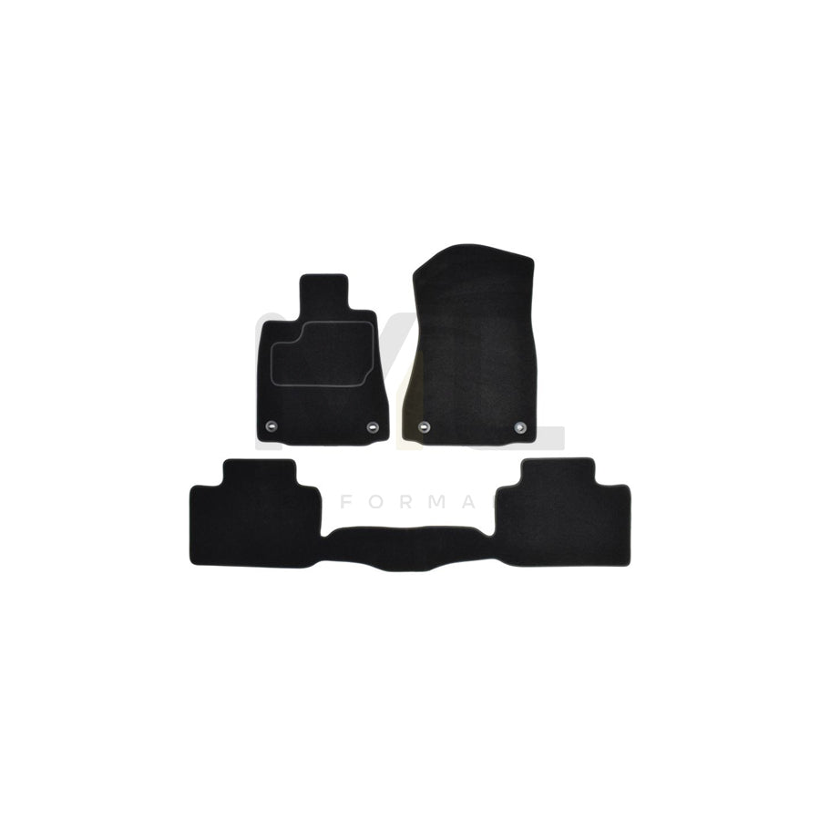 MAMMOOTH A041 LEX28 PRM 01 Floor mat set for LEXUS IS III Saloon (XE30) Textile, Front and Rear, Quantity: 3, Black