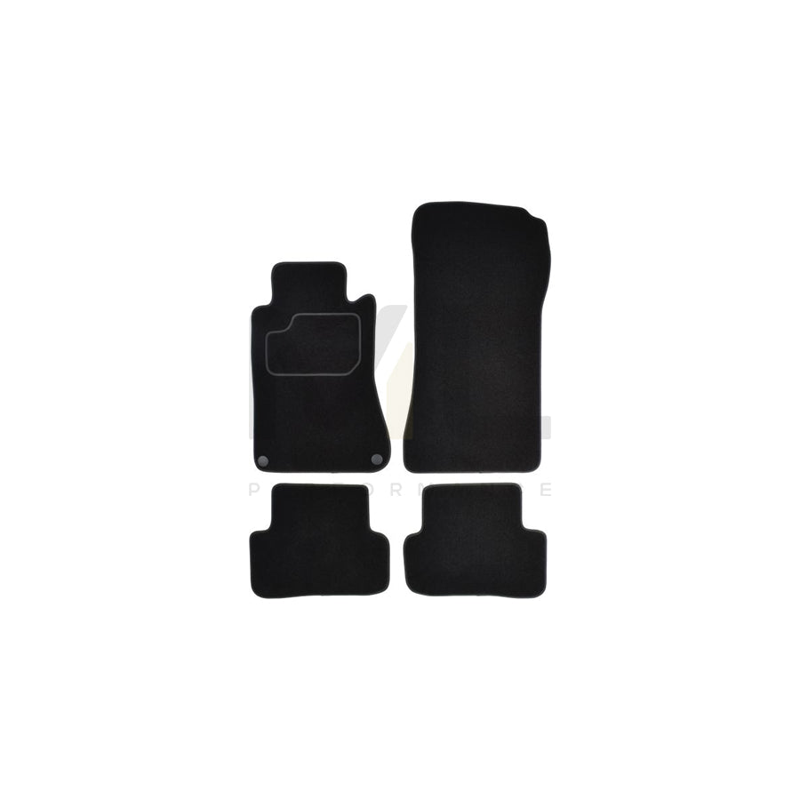 MAMMOOTH A041 MER125 PRM 01 Floor mat set suitable for MERCEDES-BENZ C-Class Coupe (CL203) Textile, Front and Rear, Quantity: 4, Black