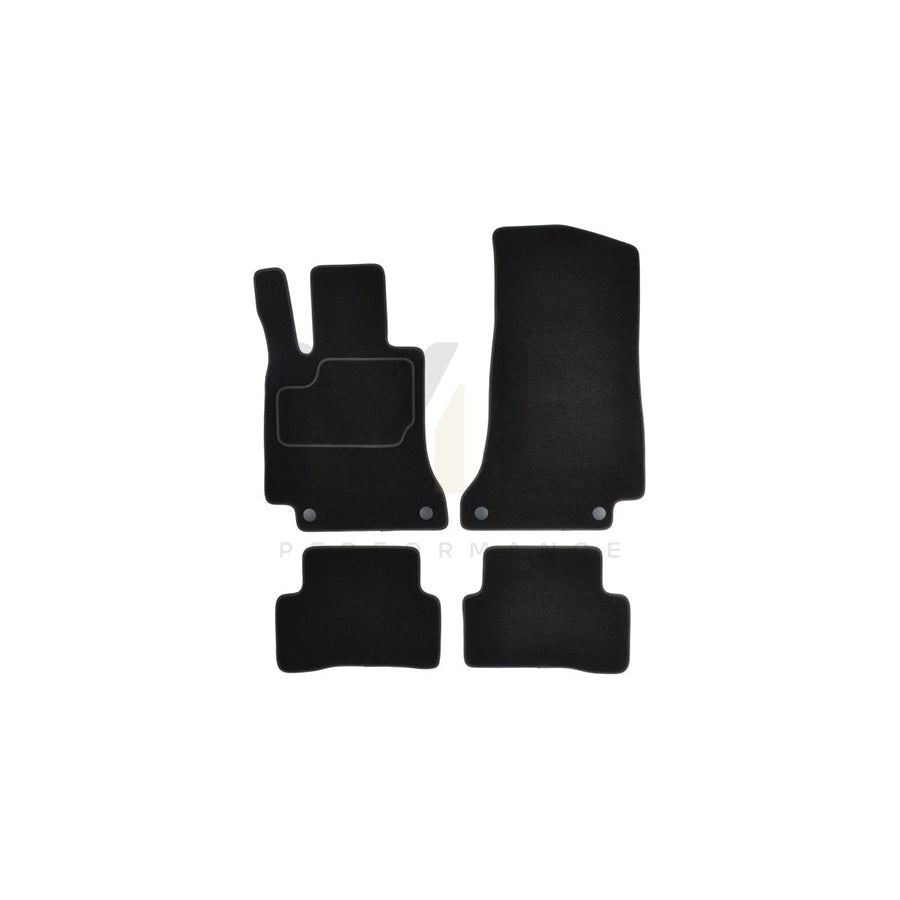 MAMMOOTH A041 MER131 PRM 01 Floor mat set suitable for MERCEDES-BENZ C-Class Textile, Front and Rear, Quantity: 4, Black