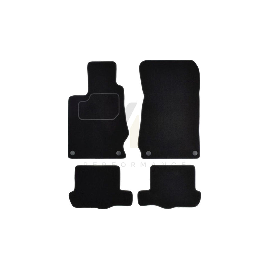 MAMMOOTH A041 MER340 PRM 01 Floor mat set suitable for MERCEDES-BENZ SL Convertible (R230) Textile, Front and Rear, Quantity: 4, Black