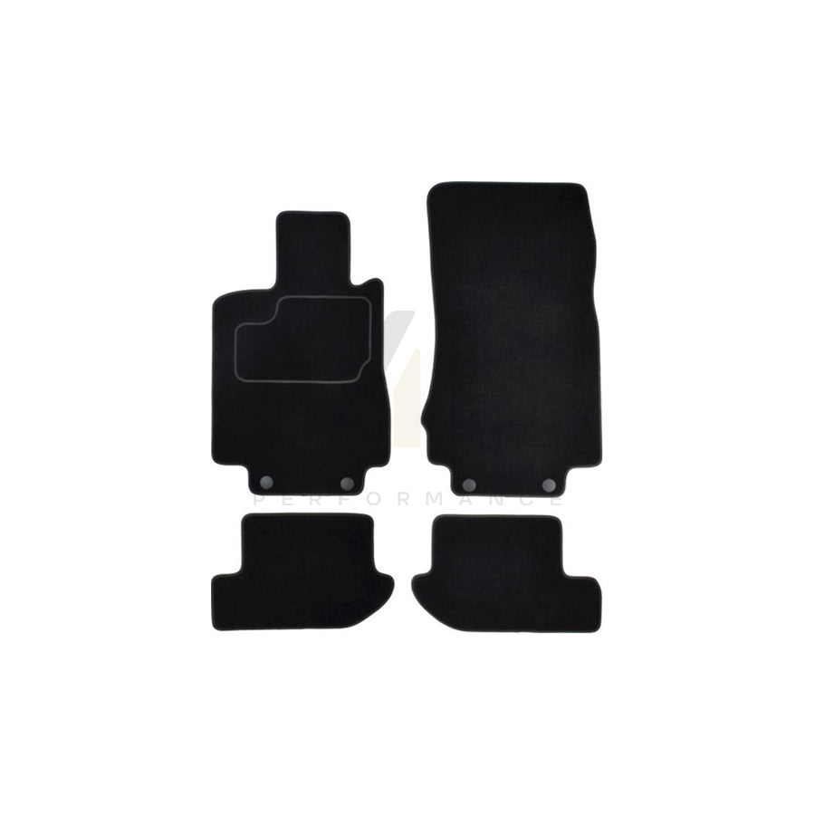 MAMMOOTH A041 MER70 PRM 01 Floor mat set suitable for MERCEDES-BENZ S-Class Coupe (C215) Textile, Front and Rear, Quantity: 4, Black
