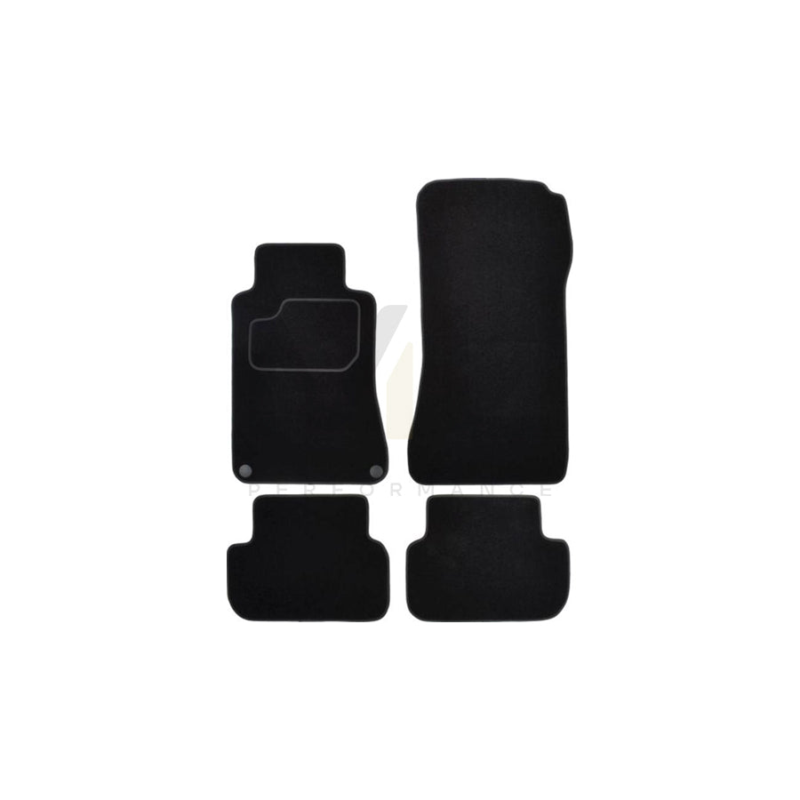 MAMMOOTH A041 MER85 PRM 01 Floor mat set suitable for MERCEDES-BENZ CLK Coupe (C209) Textile, Front and Rear, Quantity: 4, Black