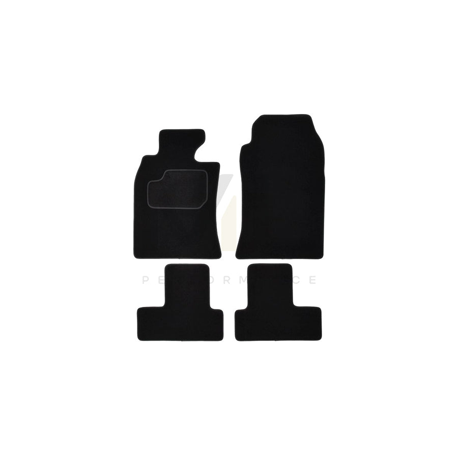 MAMMOOTH A041 MIN10 PRM 01 Floor mat set for MINI Hatchback (R50, R53) Textile, Front and Rear, Quantity: 4, Black