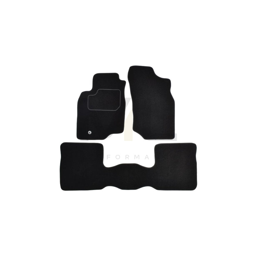 MAMMOOTH A041 MIT80 PRM 01 Floor mat set for MITSUBISHI Lancer VII Saloon (CS_A, CT_A) Textile, Front and Rear, Quantity: 3, Black