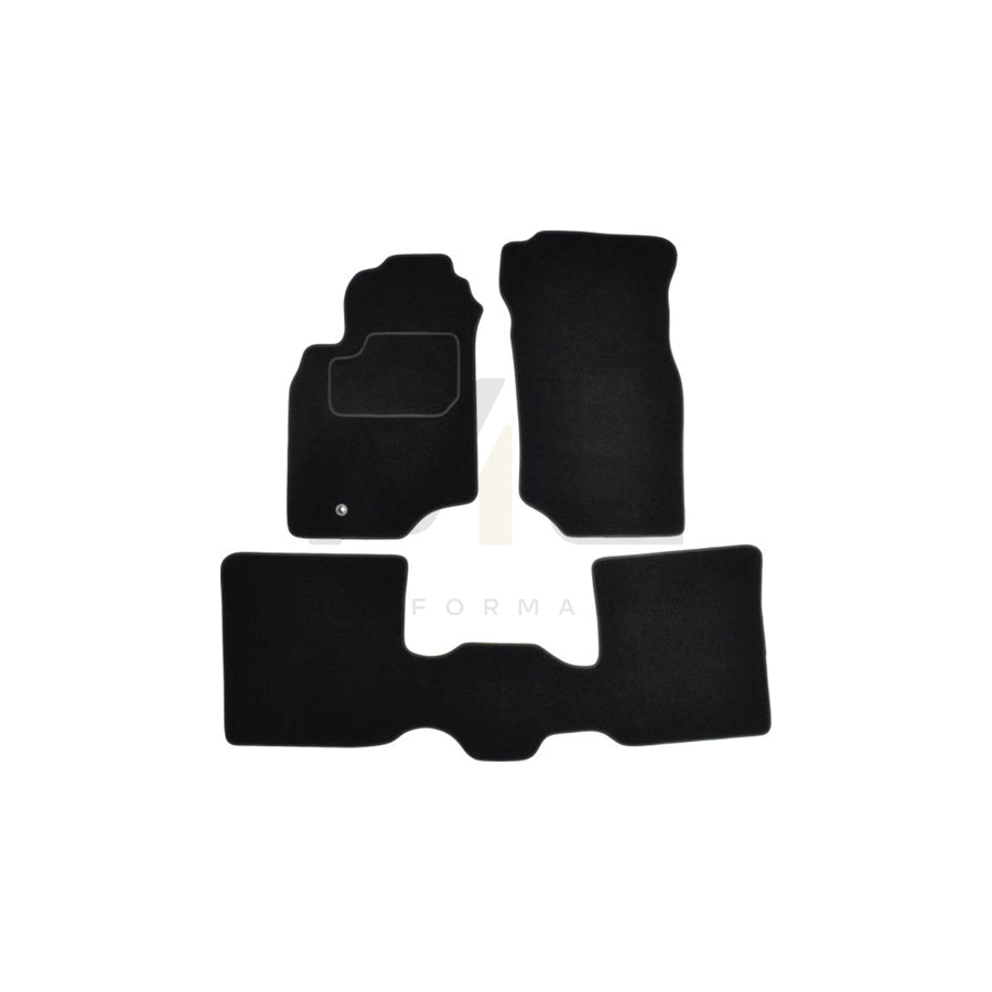 MAMMOOTH A041 MIT85 PRM 01 Floor mat set for MITSUBISHI Lancer VII Saloon (CS_A, CT_A) Textile, Front and Rear, Quantity: 3, Black